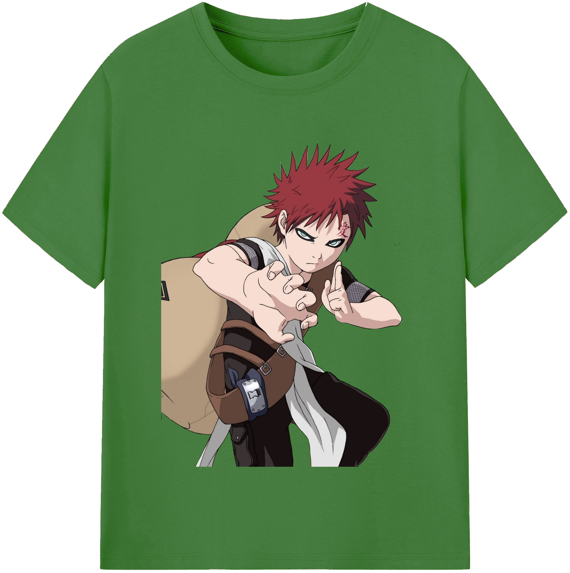 （画像用） NARUTO -ナルト- ガアラ Gaara レディースカジュアルプリントTシャツ（綿100％）